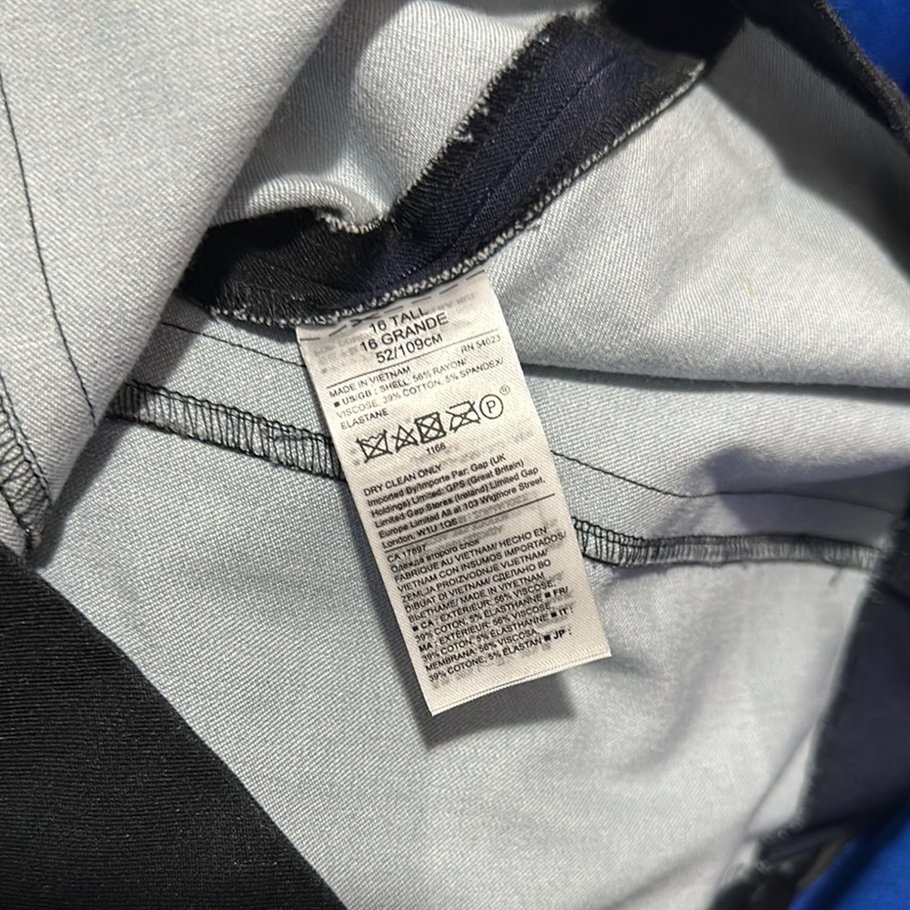 Banana Republic Black and Blue Striped Stretch Faded Denim Dress 16 Tall - Picture 14 of 14